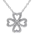 No Brand 0.01 Ct. T.w. Diamond Multiple Heart Pendant Necklace In Sterling Silver - Hij I3 - White,