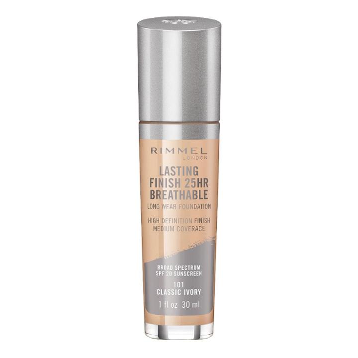 Target Rimmel Lasting Finish Breathable Foundation - 101 Classic Ivory