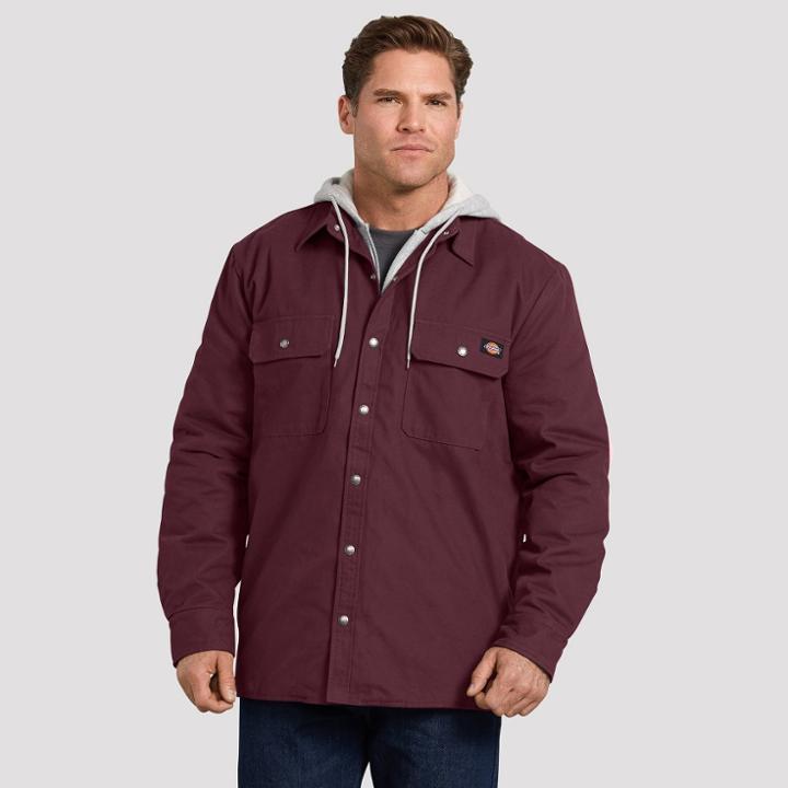 Dickies Men's Long Sleeve Jackets - Burgundy Heather