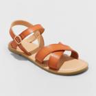 Girls' Pasha Ankle Strap Sandals - Cat & Jack Cognac
