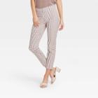 Women's Gingham Check High-rise Skinny Ankle Pants - A New Day