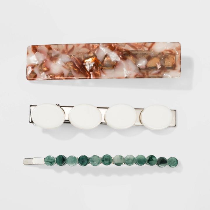 Rhodium Bobby Hair Clips And Pins - A New Day