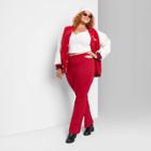 Women's Plus Size Super-high Rise Hip Cut Out Flare Pants - Wild Fable Red