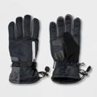 Men's Ski Glove With Reflective Zipper Pocket - C9 Champion Black L/xl, Men's, Size: