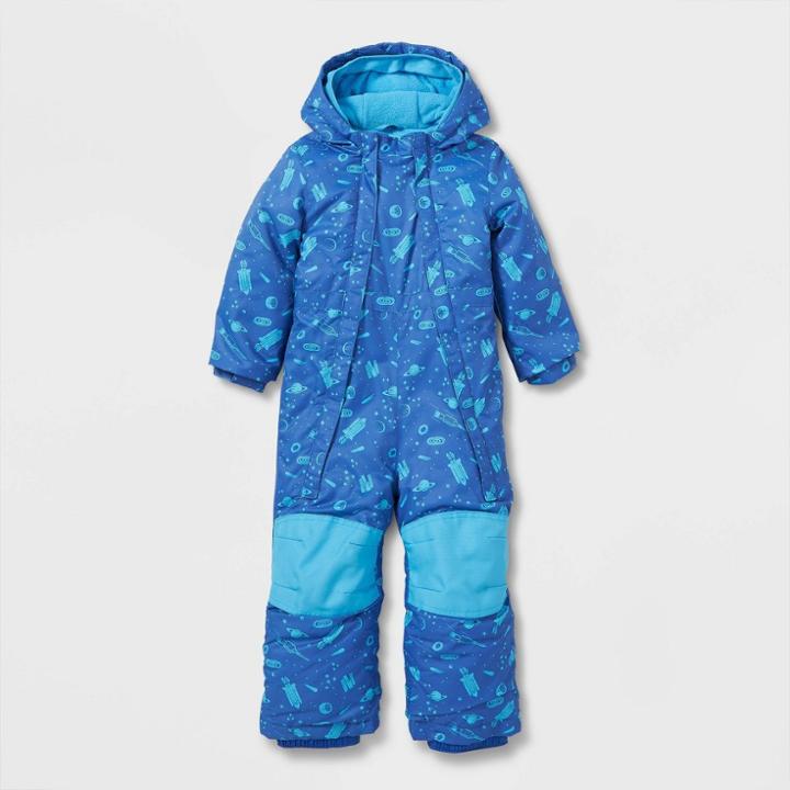 Toddler Boys' Spaceship Long Sleeve Standard Snowsuit - Cat & Jack Royal Blue