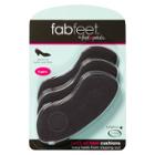 Women's Fab Feet By Foot Petals Back Of Heel Insoles Shoe Cushion Black - 3 Pairs, Adult Unisex,