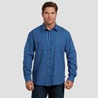 Dickies Men's Long Sleeve Button-down Shirts - Blue