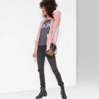 Women's Long Sleeve Open Neck Oversized Chenille Cardigan - Wild Fable Dusty Pink L, Women's,
