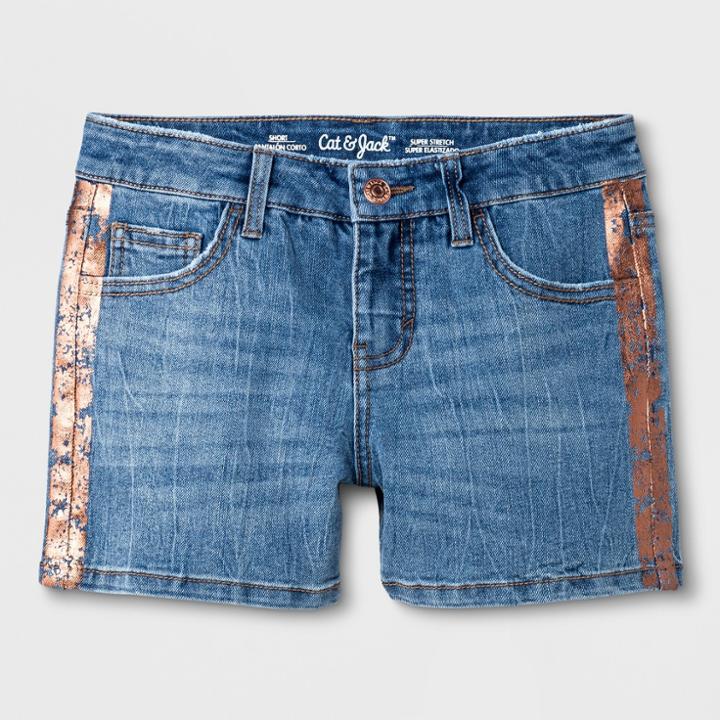 Girls' Denim Midi Shorts - Cat & Jack Medium Wash