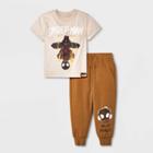 Toddler Boys' Marvel Spider-man Top And Bottom Set - Cream