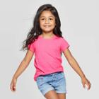 Toddler Girls' Short Sleeve Solid T-shirt - Cat & Jack Pink