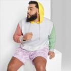 Men's Big & Tall Colorblock Hoodie Sweatshirt - Original Use True White