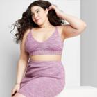 Women's Plus Size Triangle Cup Sweater Tiny Tank Top - Wild Fable Purple