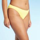 Women's Ribbed Cheeky Bikini Bottom - Xhilaration Yellow L, Women's,