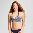 Women's Striped Halter Bralette Bikini Top - Mossimo Navy/white S, Blue/white
