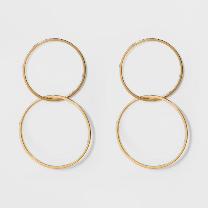 Sugarfix By Baublebar Double Hoop Earrings - Gold, Girl's
