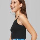 Women's Square Neck Waffle Cami - Wild Fable Black
