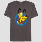 Men's Mickey Mouse & Friends Pluto Short Sleeve Graphic T-shirt - Charcoal Gray S, Men's,