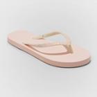 Shade & Shore Women's Brynn Glitter Flip Flop Sandals - Share & Shore Blush