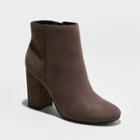 Women's Belinda Microsuede Heeled Fashion Bootie - A New Day Gray