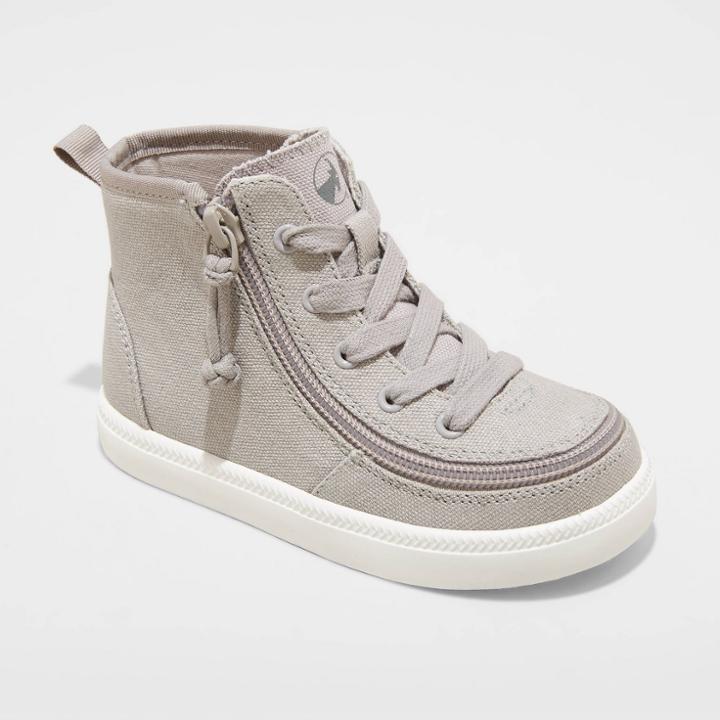 Toddler Billy Footwear Zipper High Top Apparel Sneakers - Gray