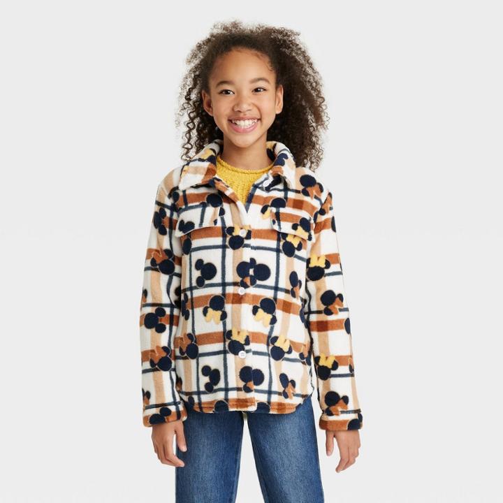 Girls' Disney Minnie Mouse Shacket - Brown