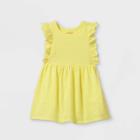 Toddler Girls' Eyelet Ruffle Short Sleeve Dress - Cat & Jack Yellow