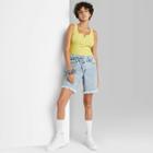Women's High-rise Wide Leg Bermuda Jean Shorts - Wild Fable Light Wash