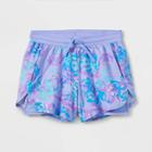 Girls' Double Layer Run Shorts - All In Motion Vibrant Purple