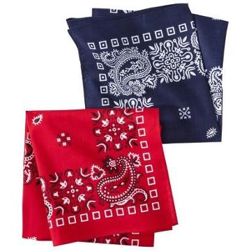Merona Men's 2pk Bandanas - Navy/red