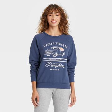 Iml Women's Farm Fresh Graphic Sweatshirt - Indigo