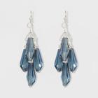 Faceted Blue Beads Earrings - A New Day Blue/silver