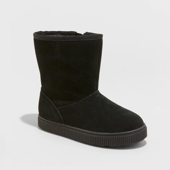 Toddler Girls' Noelia Shearling Style Boots - Cat & Jack Black