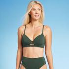 Women's Cut Out Detail Bandeau Bikini Top - Shade & Shore Olive Green
