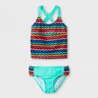 Malibu Dream Girl Girls' Get Ziggy With It Tankini Set - 18.5,