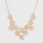 Filigree Coins Short Bib Necklace - A New Day Rose Gold