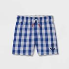Toddler Boys' Gingham Swim Trunks - Cat & Jack Blue