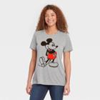Disney Women's Mickey Kick Short Sleeve Graphic T-shirt - Gray