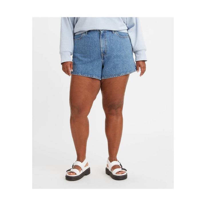 Levi's Women's Plus Size High-rise Mom Jean Shorts - Amazing