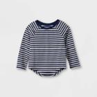 Toddler Girls' Striped Long Sleeve T-shirt - Cat & Jack Navy/cream 12m, Blue/ivory