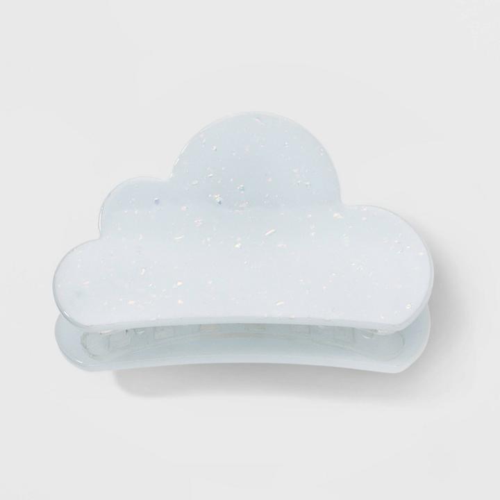 Iridescent Foil Cloud Shape Plastic Claw Clips - Wild Fable Blue, Women's