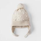 Baby Girls' Bobble Hat - Cat & Jack Cream Newborn, Ivory