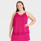 Women's Plus Size Woven Cami - A New Day Magenta