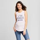 Maternity Star Spangled Mama Tank - Grayson Threads - White With Red Stripe L, Infant Girl's