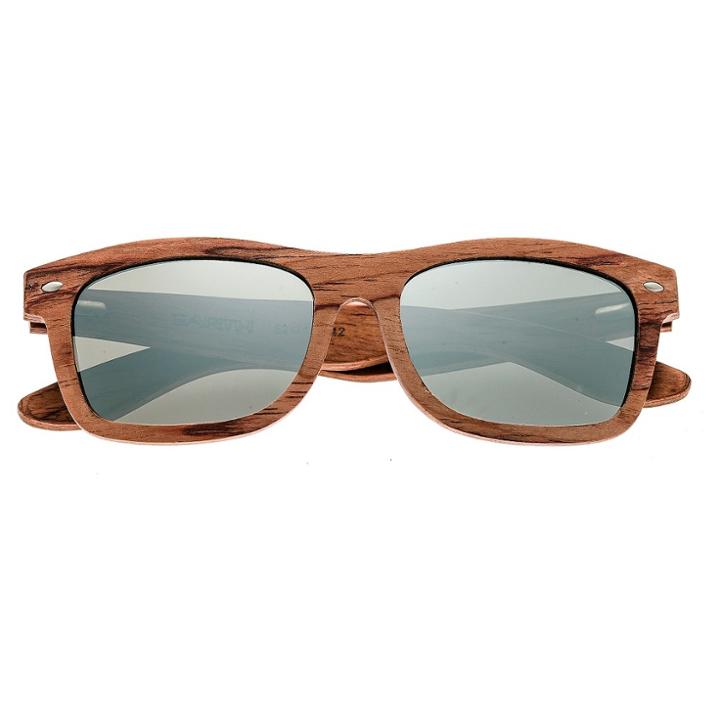 Earth Wood Maya Polarized Sunglasses - Red Rosewood/silver,