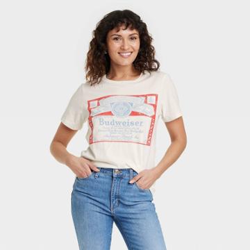 Women's Budweiser Short Sleeve Graphic T-shirt - White