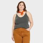 Women's Plus Size Slim Fit Camisole - Universal Thread Dark Gray