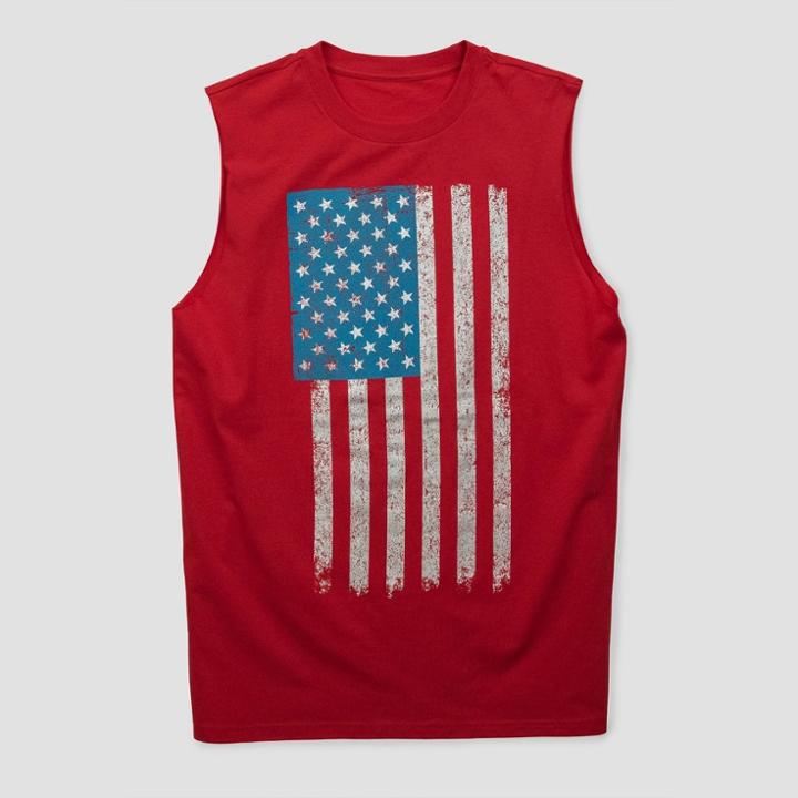 Fifth Sun Men's Americana Flag Tank Top - Red