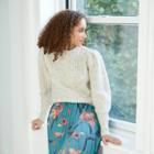 Women's Puff Sleeve Crewneck Pullover Sweater - A New Day Cream