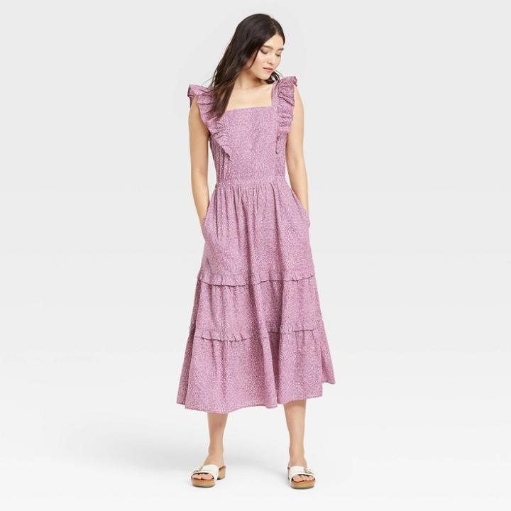 Women's Flutter Sleeveless Dress - Universal Thread Purple